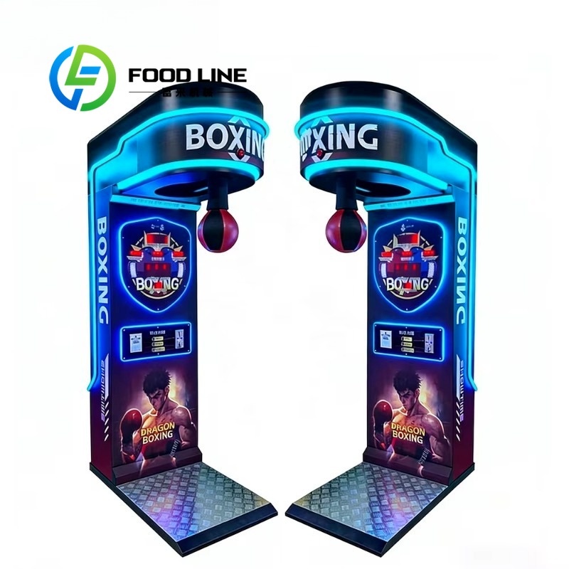 Boxing Machine Arcade - เครื่องเกมชกมวยพร้อมหน้าจอแสดงคะแนนดิจิทัล ใช้เหมือนเครื่องทดสอบความแข็งแรงในการชกมวย บันทึกข้อมูลการชกสูงสุด