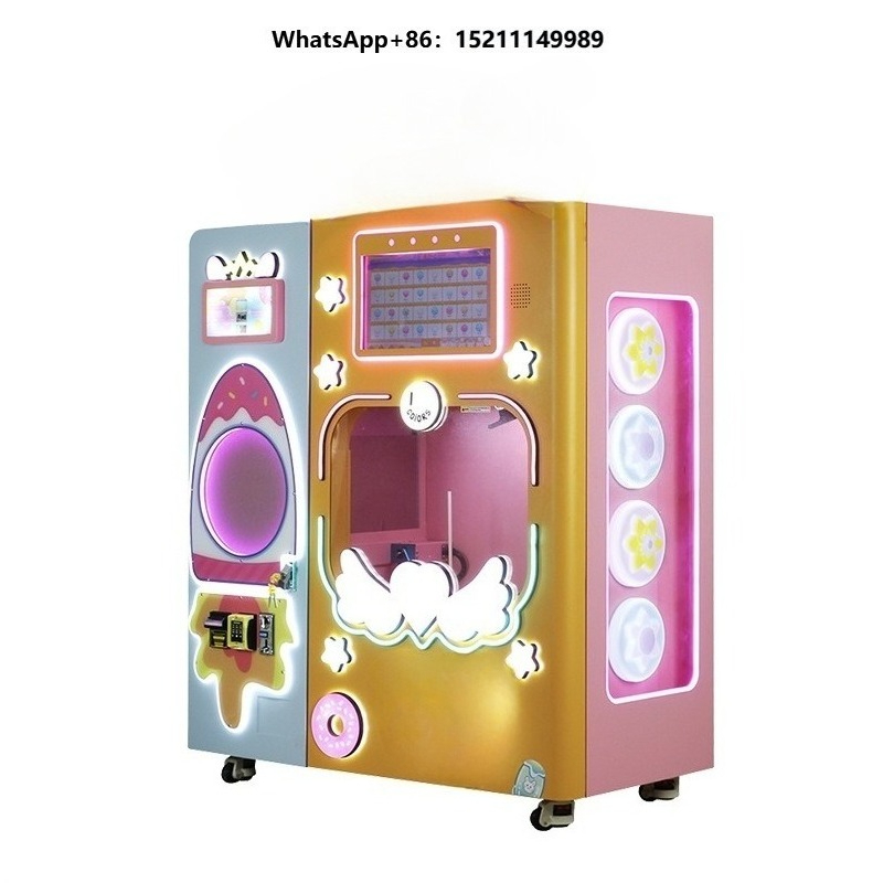 Candy Vending Machine - เครื่องทำสายไหมอัตโนมัติขนาดใหญ่สำหรับการค้า 132 เครื่อง รองรับเครือข่าย 4G ใช้ไฟ