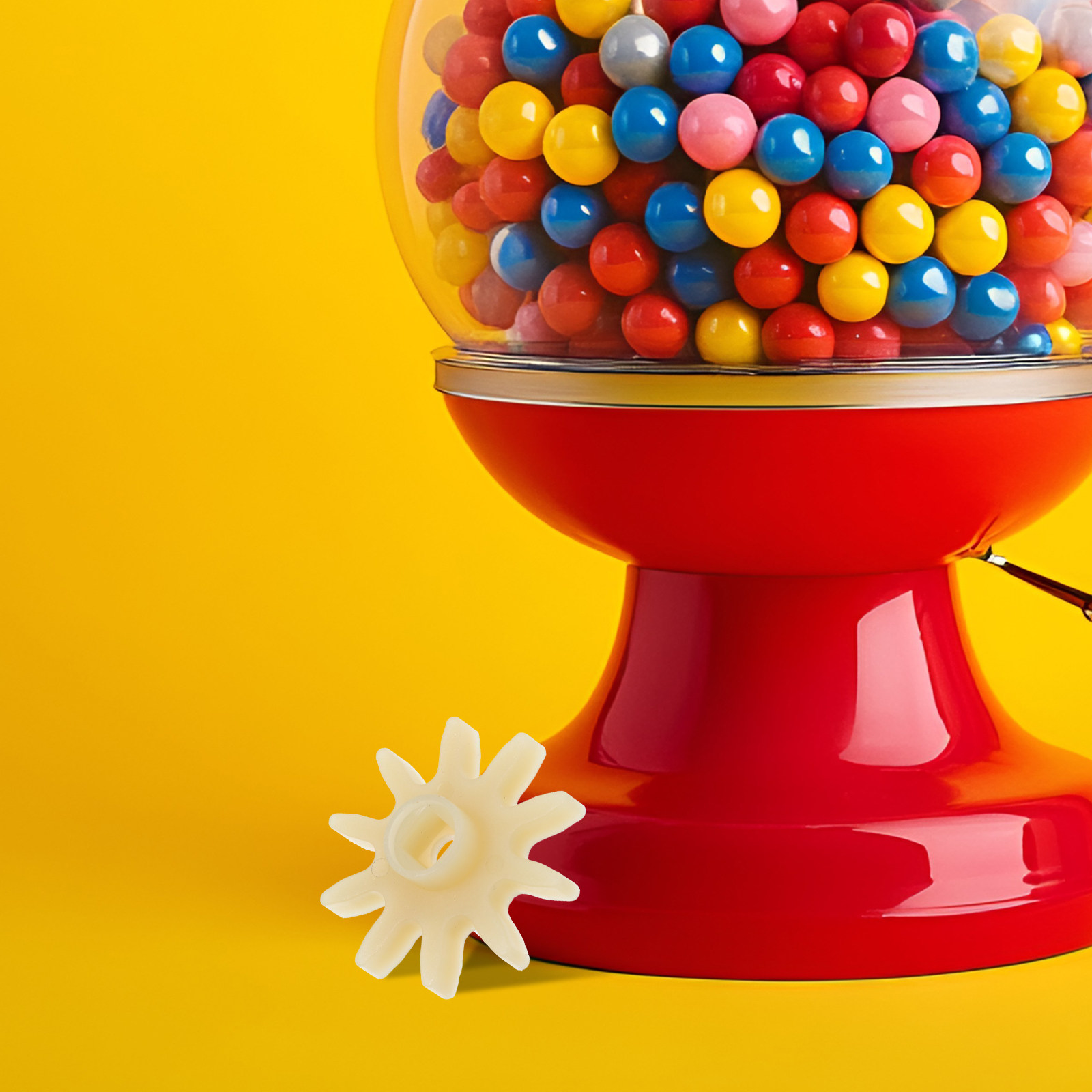 Candy Vending Machine - เฟืองเครื่องจ่ายลูกอมขนาดเล็ก 10 ชิ้น น้ำหนักเบา ขนาดกะทัดรัด อะไหล่ทดแทนสำหรับกลไกเครื่องจ่ายลูกอมแบบหยอดเหรียญ